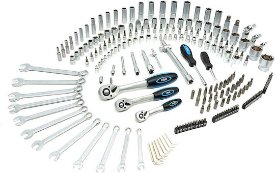 HBM Machines Ratchet with Sockets 1\2" & 3\8" & 1\4" 216 Pieces