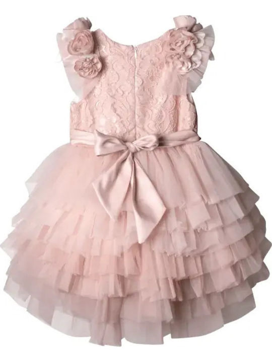 Mädchenkleid Mit Pailletten In Rosa