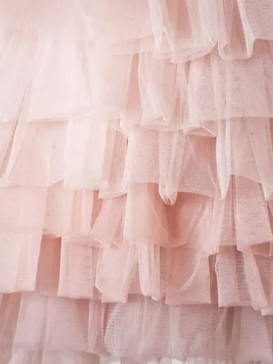 Mädchenkleid Mit Pailletten In Rosa