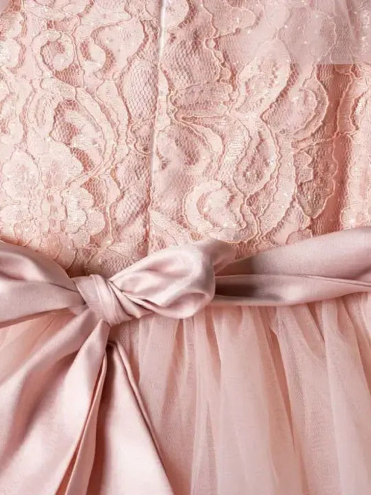 Mädchenkleid Mit Pailletten In Rosa