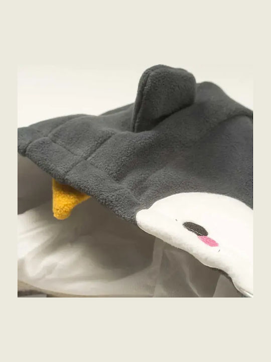 Kinder-Strickjacke mit Kapuze Grau