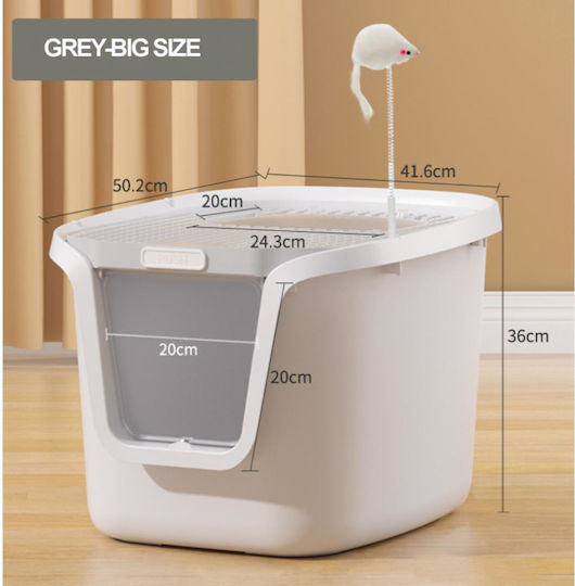 Animal Cat Toilet Closed White L55.5 x W44.5 x H38cm