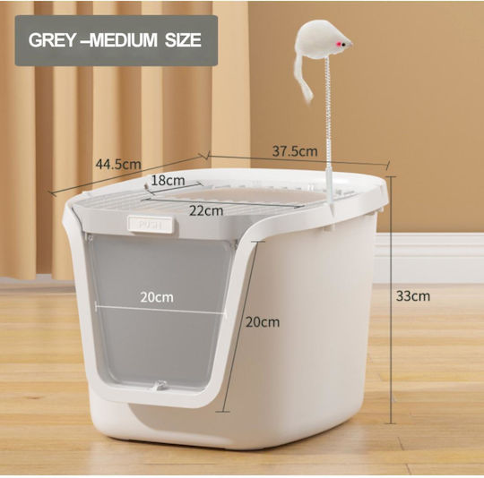 Animal Cat Toilet Closed White L55.5 x W44.5 x H38cm