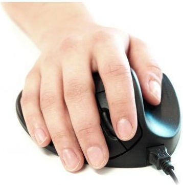 Bakker Elkhuizen HandShoeMouse Pentru Dreptaci Mare Wireless Mouse Ergonomic Negru