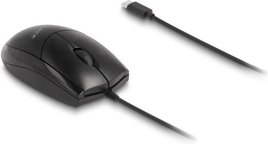 DeLock 12114 Verkabeltes Ergonomisches Maus Schwarz