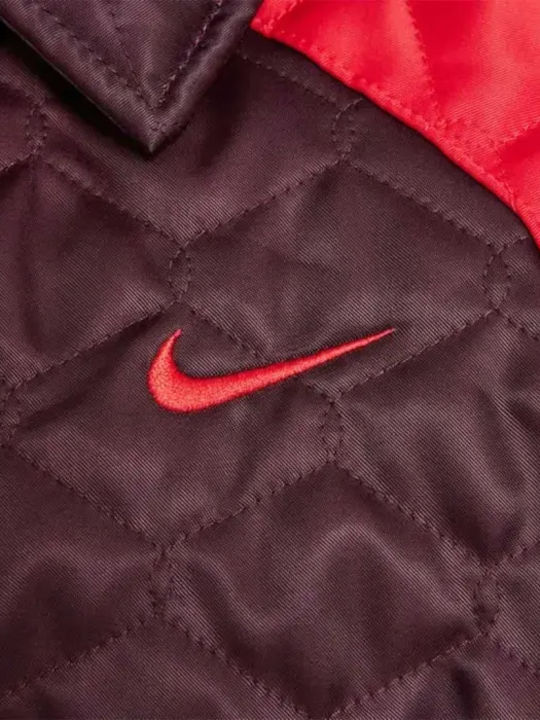 Kids Sports Jacket Burgundy Puff