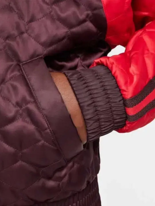 Kids Sports Jacket Burgundy Puff
