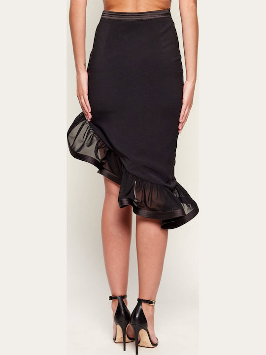 Satin Pencil Skirt Cocoa