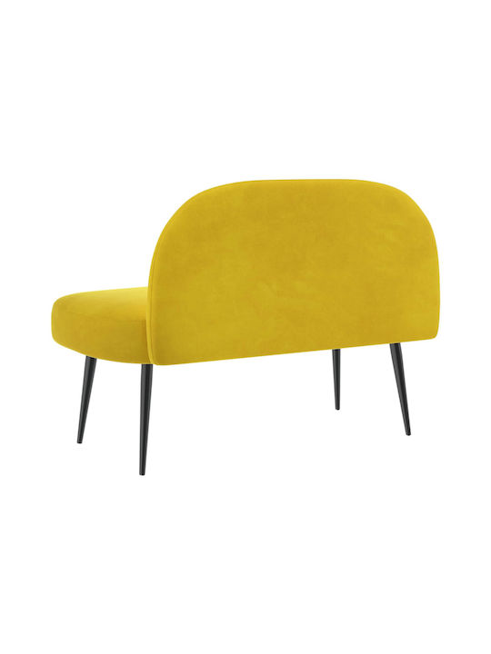 Doppelsitzer Sofa Samt Gelb 110x60x76cm
