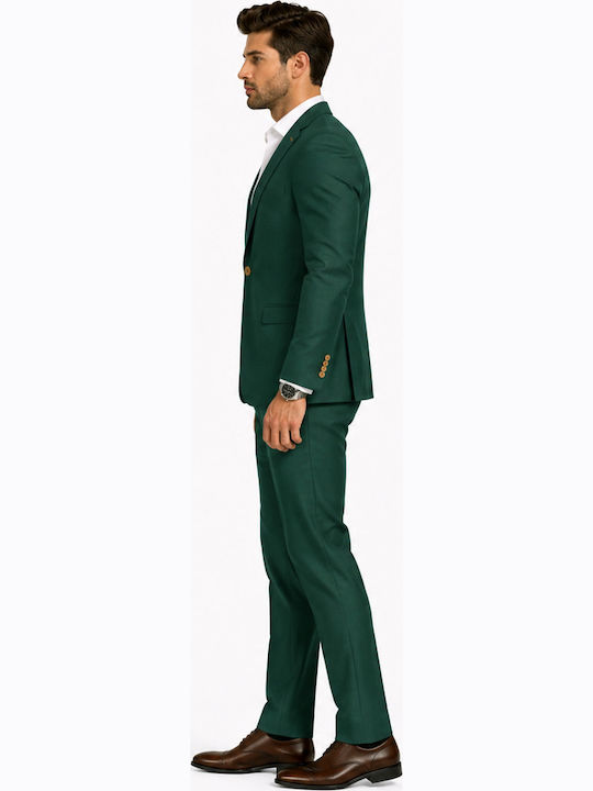 Men's Groom's Suit with Slim Fit Green