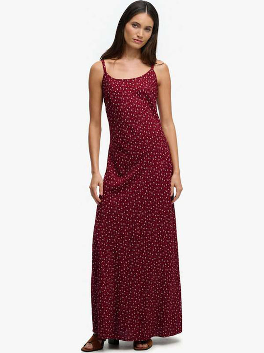 Рокля Лятна Maxi Флорална Бордо