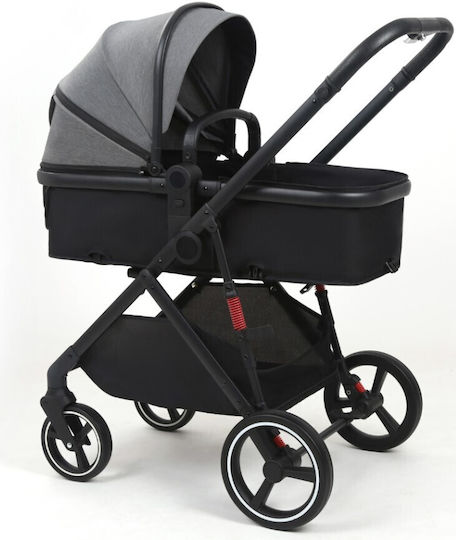 ForAll Beauty Reversible 3 in 1 Baby Stroller Suitable for Newborn Grey
