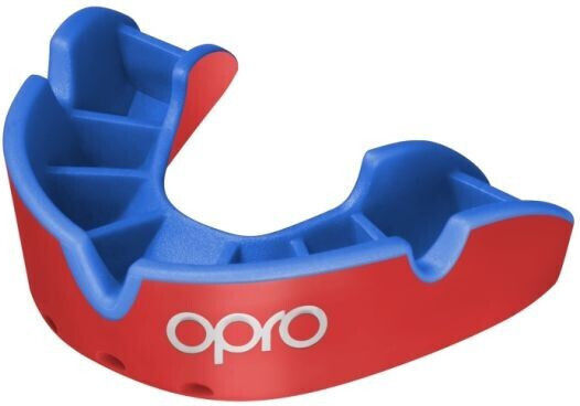 Opro Silver Edition V2 Selbstanpassbare Schutzmaske für den Mund Rot Blau