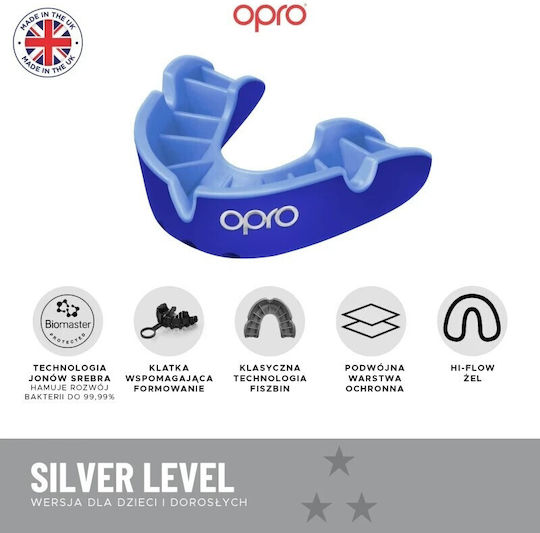 Opro Silver Защитна устна гарнитура Старши Бяла