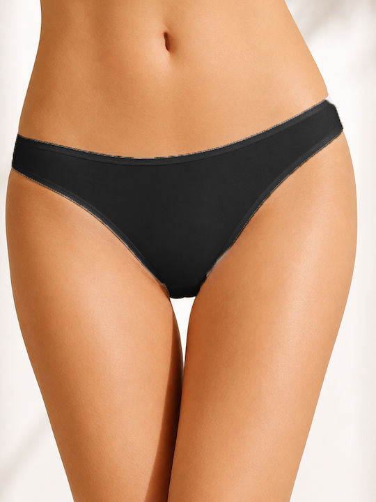 Βαμβακερά Γυναικεία Slip MultiPack Μαυρο