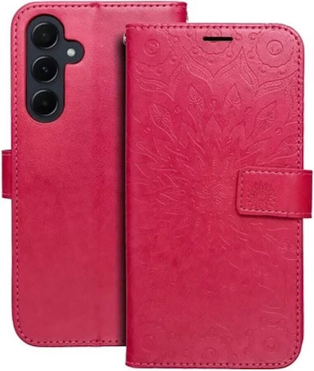 Tel1 Samsung Galaxy A55 5g Mezzo Mandala Book Case Fuchsia