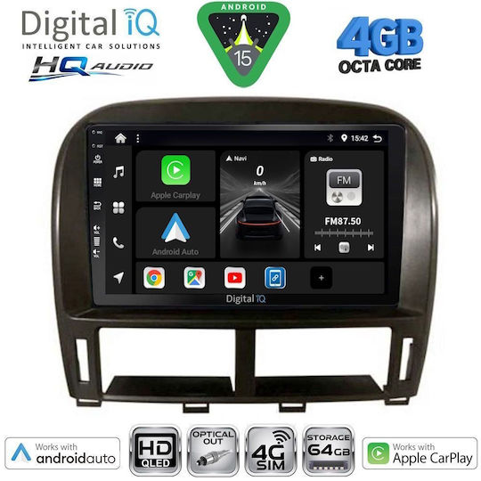 Digital IQ Автомобилна Аудио Система За Lexus CT 2011-2020 Bluetooth USB Вграден Wi-Fi GPS Apple CarPlay Android Auto С 9" Touch Screen