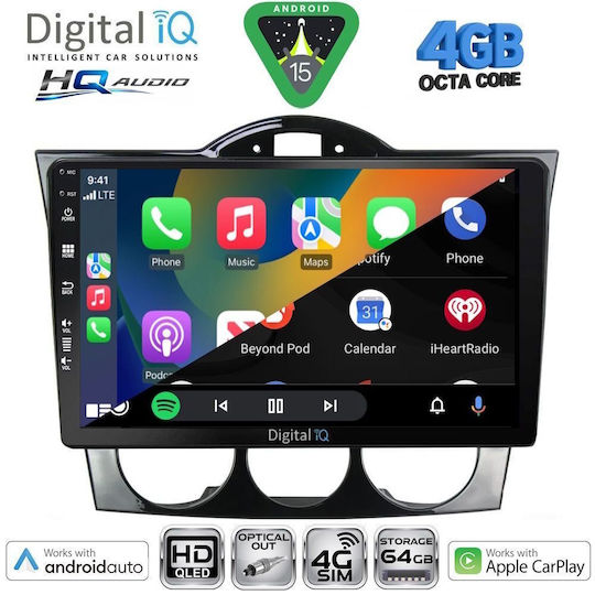 Digital IQ Auto-Audiosysteme für Mazda CX-9 2006-2015 Bluetooth USB Eingebautes Wi-Fi GPS Apple CarPlay Android Auto mit 10 Zoll Touchscreen