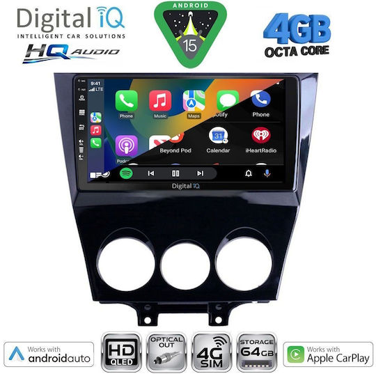 Digital IQ Auto-Audiosysteme für Mazda CX-9 2006-2015 Bluetooth USB Eingebautes Wi-Fi GPS Apple CarPlay Android Auto mit 10 Zoll Touchscreen