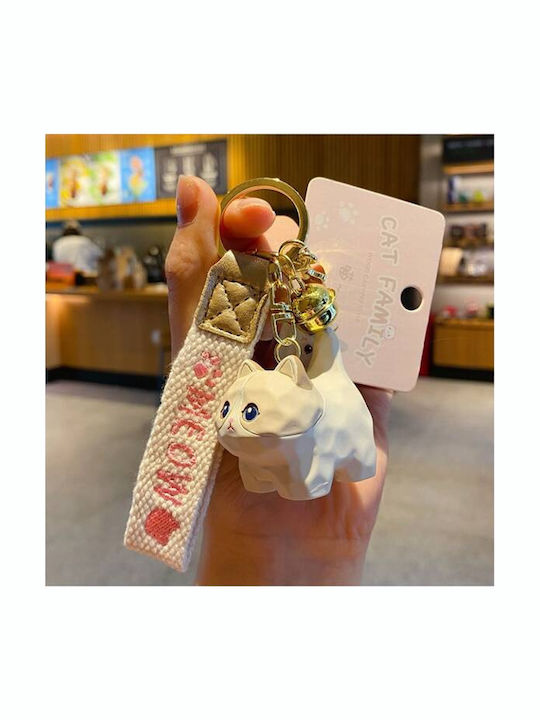 Ecarla Keychain White Kitten Brl279