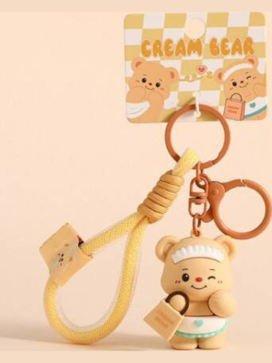 Breloc Ecarla Teddy Domnișoară Geantă Crem Brl334