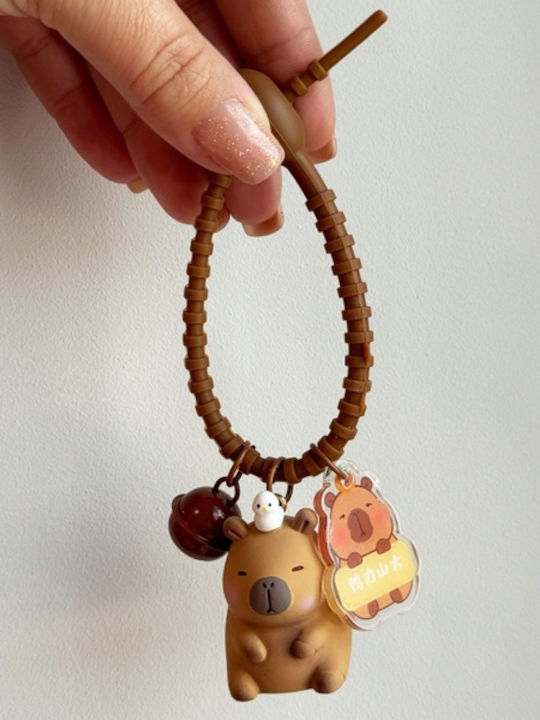 Ecarla Capybara Keychain Pendant Bell Brl338