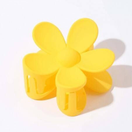 Ecarla Clamă De Păr Cu Floare Pastel Galben Sp314