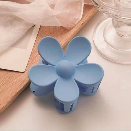 Ecarla Clamă De Păr Cu Floare Pastel Albastră Închisă Sp152cn