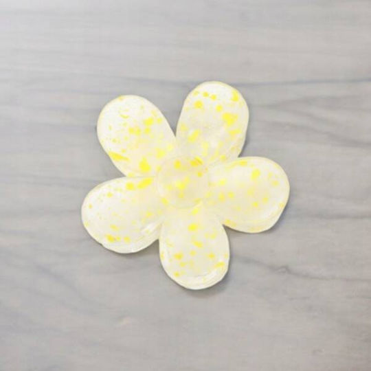 Ecarla Hair Clip-clip Flower Transparent Pale Yellow Sp275