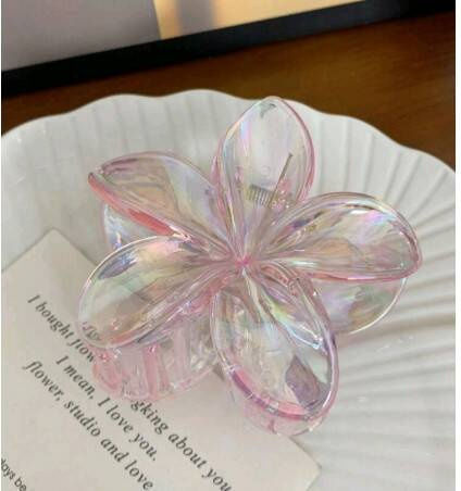 Ecarla Hair Clip-clasp Flower Moana Ombre Pink Iridescent Sp317