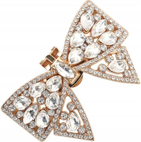 Ecarla Shoe Clips Crystals Zirconia Bow Kdb50 2pcs