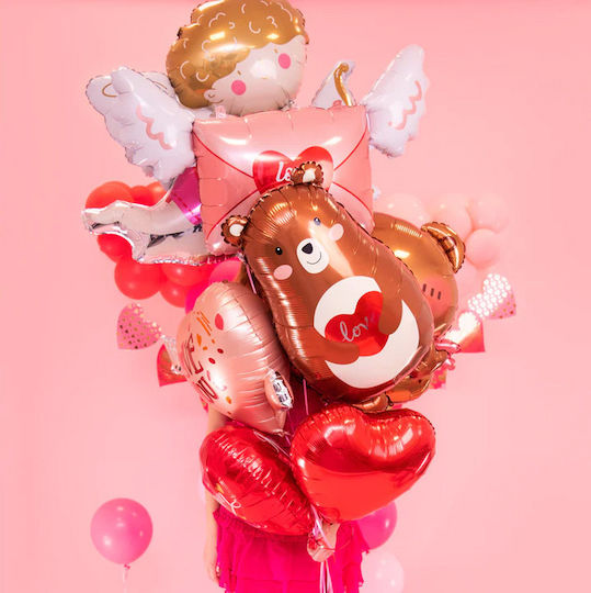 Foil Jumbo Brown Heart Balloon 79cm