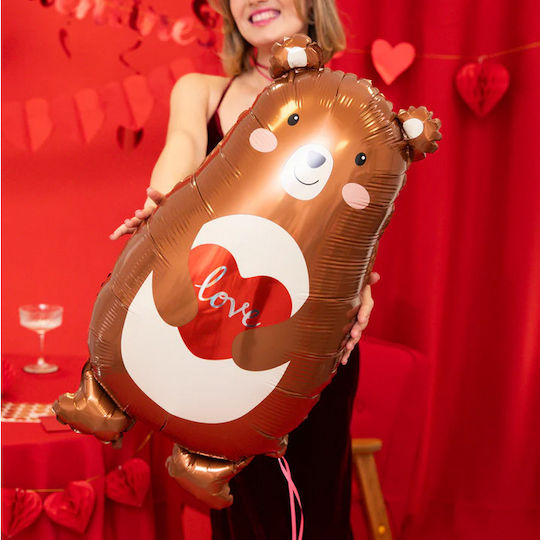 Foil Jumbo Brown Heart Balloon 79cm