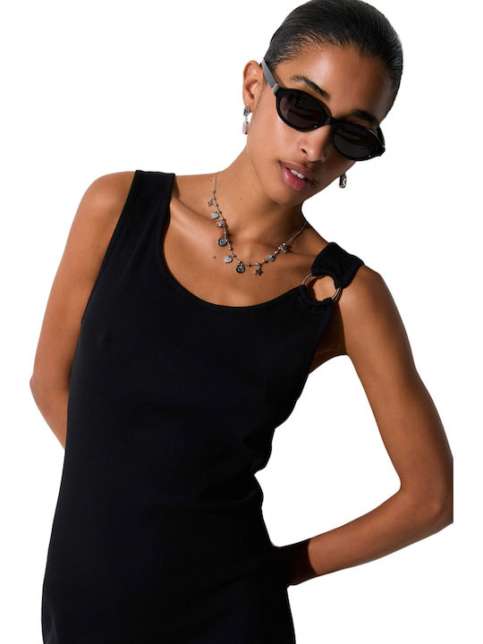 Summer Midi Evening Dress Black