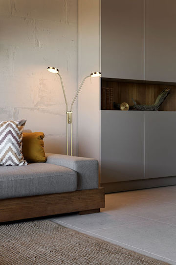 Trio Lighting Monza LED Стояща Лампа с Топла Бяла Светлина Бронзова