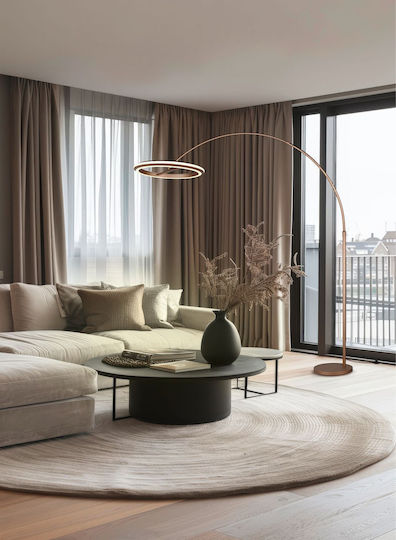 Trio Lighting Amador LED Floor Lamp with Warm White Light 2400lm Brown