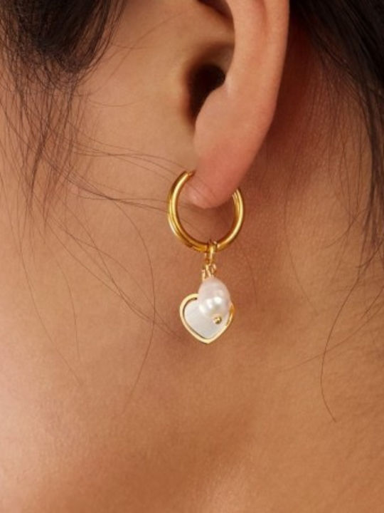ecarla Earrings Made Of Gold Plated Steel