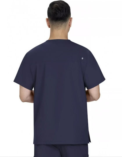 KOI USA Male Medical Blouse Navy Blue