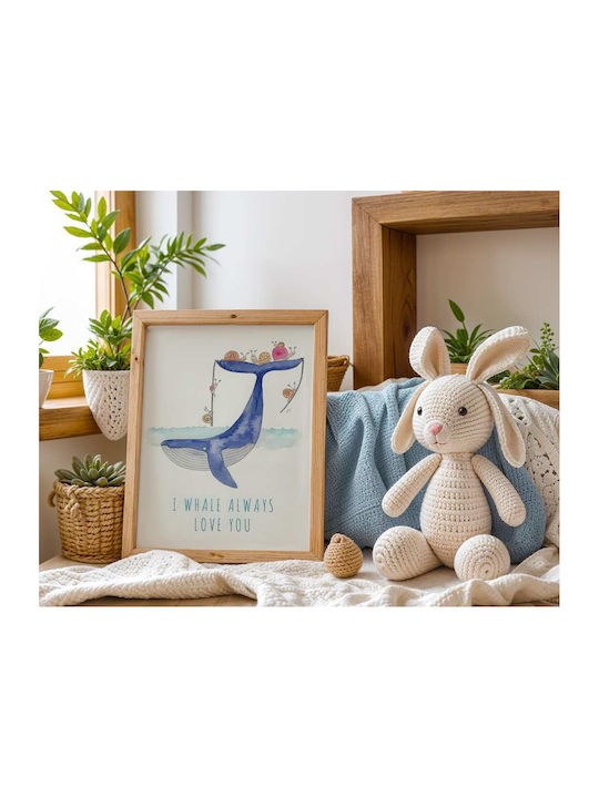 Παιδική Αφίσα Little Whale 50x40εκ.