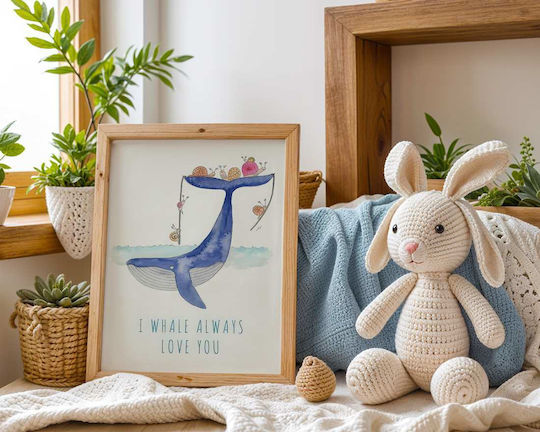 Παιδική Αφίσα Little Whale 50x40εκ.