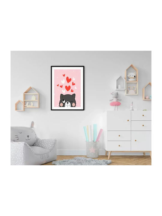Kids Poster Cat Love 50x40cm