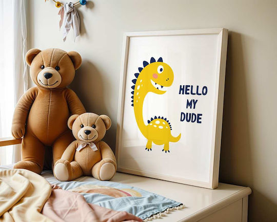 Παιδική Αφίσα Hello Dinosauro 50x40εκ.