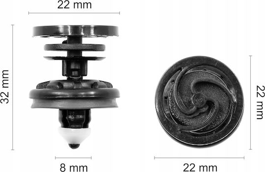 1x Door Upholstery Clip Vw Audi Seat Skoda 7l6