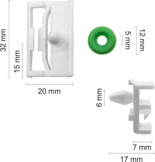 10x Kunststoffklammern + Hülse BMW E36 E46 Türschwellenleiste