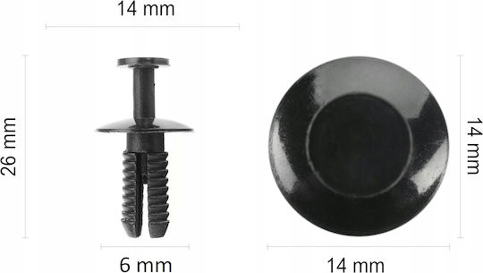 1x Engine Cover Clip Bumper Vw Audi Skoda