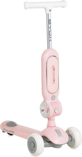Byox Kinderroller 3-Rad mit Sitz Rosa