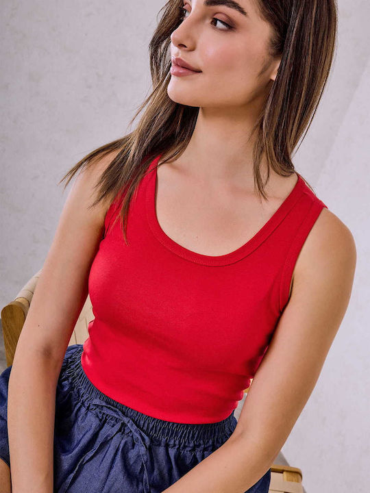 Celestino Top Elastic Monochrome Slim Fit Red