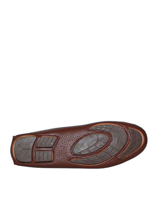 Leather Women's Moccasins In Brown Colour
