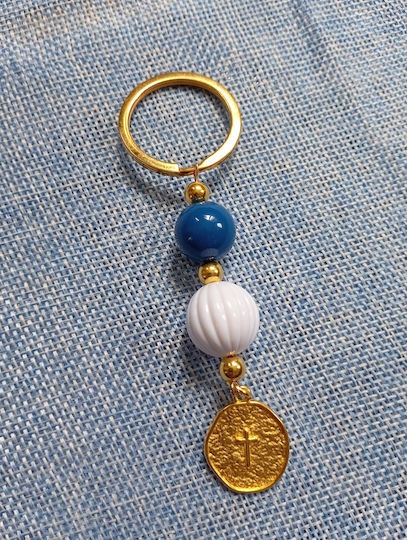 By Anastasia's Art Creations Christening Charm Keychain Metal Gold 30 Pieces