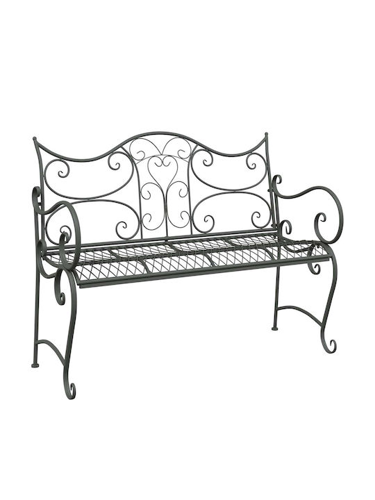 Bancă De Exterior Metalică Gri 114x56.5x90cm